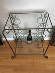 Iron wine rack with chiller