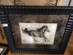 Framed horse print