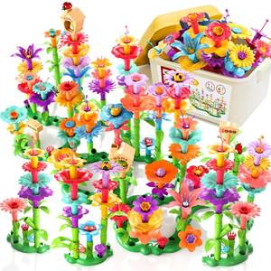 lot 1753 image: Garbo Star Flower Garden Building Toys for Girls, Educational Activity Preschool Birthday Gifts for 3 4 5 Year Old Girls, Toddler Building Stem Toys for Kids Toddlers Ages 3-5