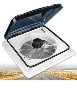 lot 1760 image: RV Roof Vent Fan 6-Speed-Reversible BLACK AND WHITE