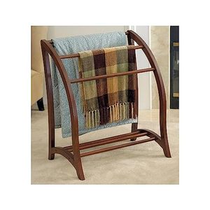 lot 1761 image: Winsome Wood Quilt Rack With 3 Rungs, Antique Walnut (94036)