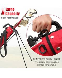 lot 1775 image: PGM Golf Sunday Bags - LightweightGolf Bag with Strap and Stand �� Easy to Carry and Durable Pitch Putt Golf Bag �� Golf Stand Bag for The Driving Range, Par 3 and Executive Courses �� Golf Gun Bag