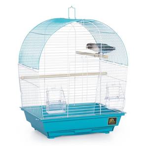lot 2425 image: Prevue Pet Products South Beach Dome Top Bird Cage, Teal (SP50071),14 18 L x 11 14 W x 18 18 H