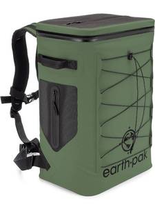 lot 1800 image: Insulated Backpack Cooler Holds 24 or 35 Cans for 72 Hours - Perfect Lunch or Drink Bag for Camping, Hiking, Fishing, Kayaking, Sports, or Beach - 100% Waterproof Heavy Duty Construction by Earth Pak
