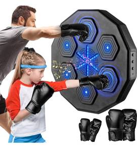 lot 1814 image: 2024 New Music Boxing Machine, Upgraded 2.0 Smart Bluetooth Music Boxing Parent-Child Games, Wall-Mounted Exercise Equipment for Home Exercise