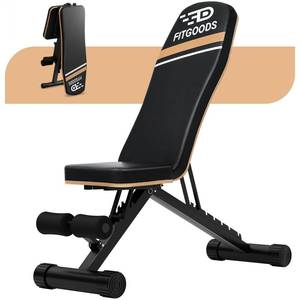 lot 1825 image: FitGoods Weight Bench Press, Foldable Workout Bench for Home Gym, 660 LBS Stable Incline Decline Bench for Full Body, Weight Benches for Home Gym, Sit up Bench Strength Training Benches