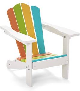 lot 1831 image: TORVA Kids Adirondack Chairs All-Weather Resistant, Outdoor Indoor Furniture Patio Lawn Small Lounge Chairs for Garden, Porch, Deck, Backyard, Fire Pit, Pool,Beach