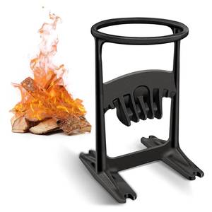 lot 1835 image: Teflever Firewood Splitter, Heavy Duty Cast Iron Wood Kindling Splitter Black