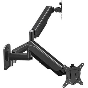 lot 1842 image: MOUNT PRO Dual Monitor Wall Mount for 13 to 32 Inch Computer Screens, Gas Spring Arm for 2 Monitors, Each Holds Up to 17.6lbs, Full Motion Wall Monitor Mount with VESA 75x75100x100