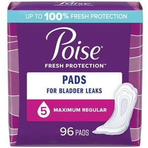 lot 1846 image: Poise Incontinence Pads for Women 5 Drop Maximum Absorbency Regular