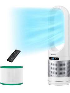 lot 1960 image: Bladeless Fan, 32 Tower Fan with Remote, 8 Speeds, 90 Swing, Quiet Cooling, 8 Hour Timer, LED Display with Auto Off, Easy to Clean, Portable Oscillating Fan for Bedroom, Kitchen, Office