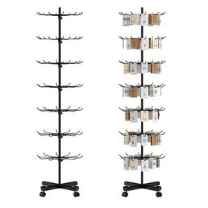 lot 1789 image: Hypergiant Retail Display Stand 7 Tier Rotating Rack For Store Display Shelves,Jewelry Keyring Socking Hats,Movable Shop Spinner for Toys Show ,Black,Adjustable height