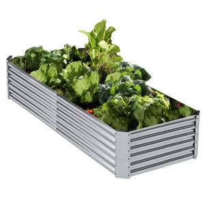 lot 2372 image: MISAGI Outdoor Raised Garden Bed,Large Metal Garden Bed Planter Box,Galvanized Raised Beds for Gardening,Silver(12�2�1ft)