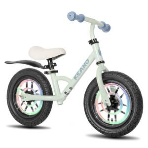 lot 2375 image: JOYSTAR 12 Inch Kids Balance Bike with Colorful Lighting Wheels, Toddler Balance Bike 2 Year Old, No Pedals Bikes for 2-4 Years Old, Birthday Gifts Bike for 2-5 Boys Girls, White