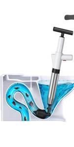 lot 62048 image: Toilet Plunger Set, Air Plunger for Toilet��Powerful Air Blaster Gun Plunger High PressureDetachable Heads for Sink, Toilets, Bathroom, Shower, Kitchen, Clogged Pipe