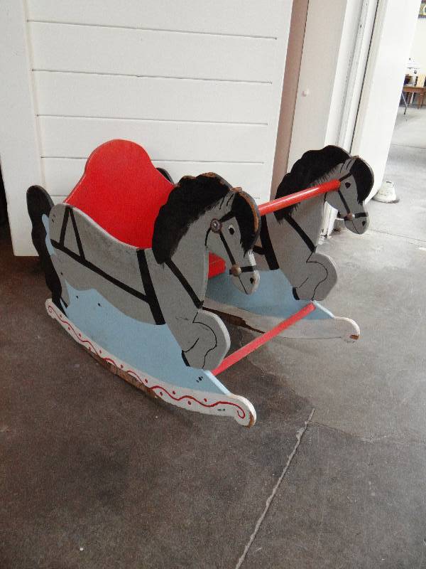 lot 748 image: Wooden horse rocking chair