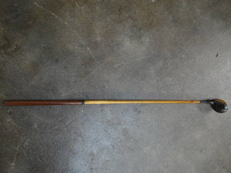 lot 757 image: Antique hickory wood shaft Carnoustie Brassie golf club