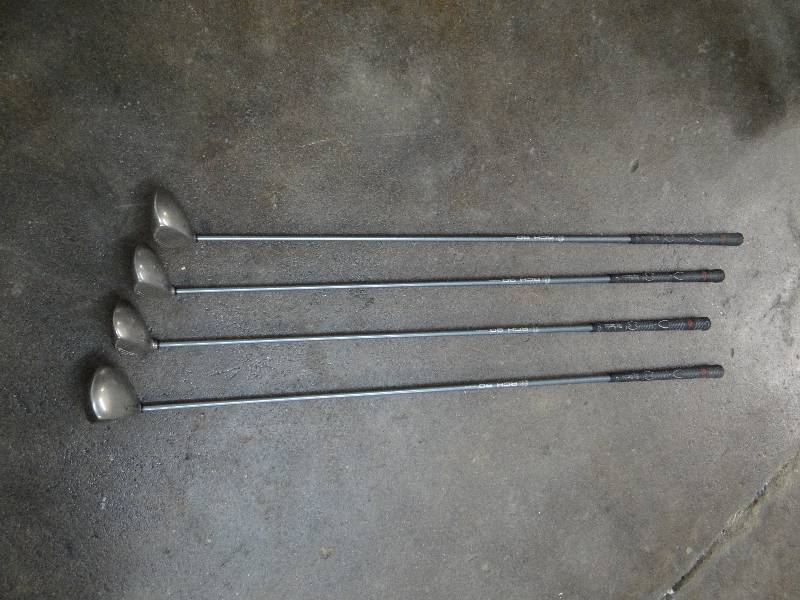 lot 762 image: Callaway Big Bertha Boron Graphite RCH90 Regular Flex 3 & 5, 7 Heaven wood and 10 Driver