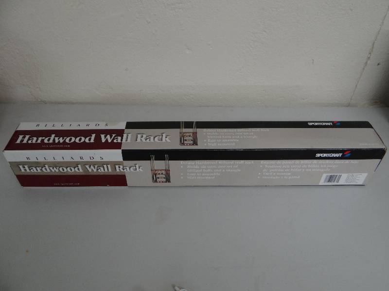 lot 783 image: New in Box Billiards Hardwood Wall Rack