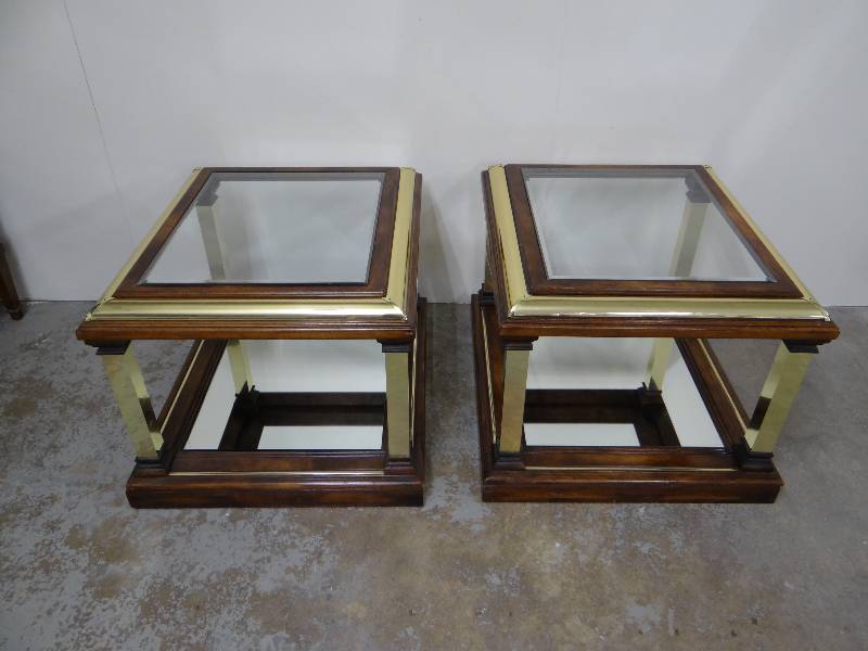 lot 787 image: 2 Mersman end tables and matching coffee table