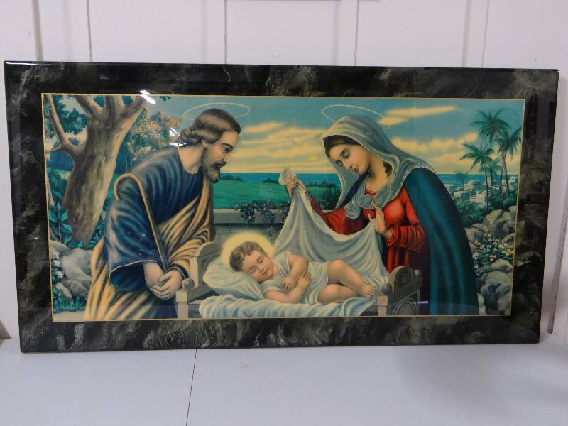 lot 810 image: Large Religious wall art