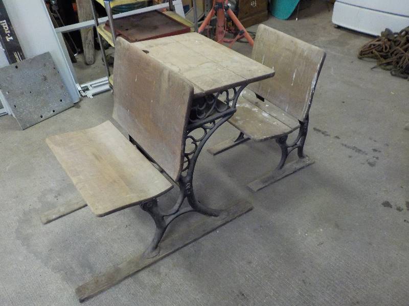 lot 3600 image: antique school house desks