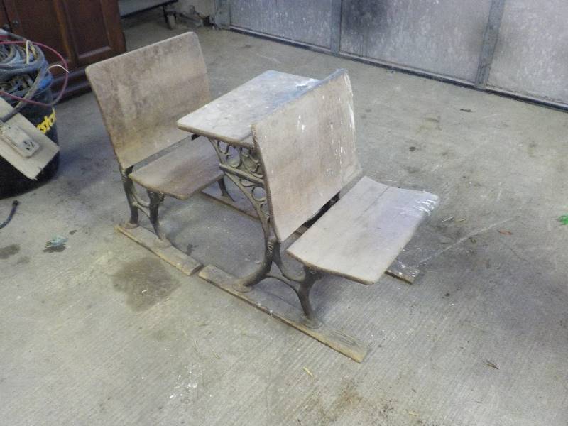 lot 3601 image: antique school house desks