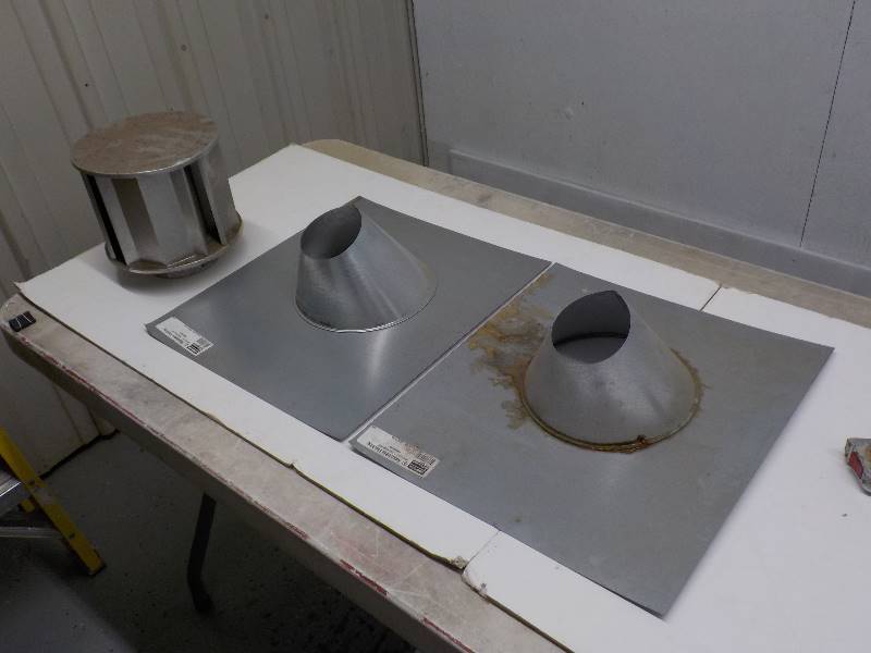 lot 3609 image: 2 ajustable flashing 1 Vent top For heater exhuast pipe