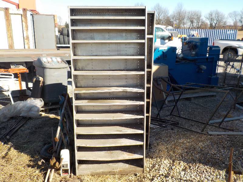 lot 3631 image: aluminum shelf