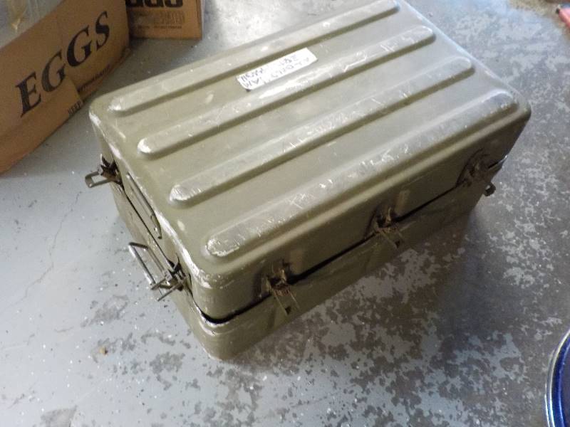 lot 3657 image: big aluminum army trunk