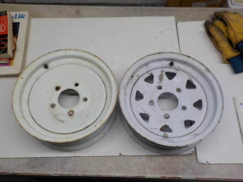 lot 3737 image: 2 12x4 trailer wheels