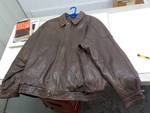 brown xxlt leather jacket (like new)