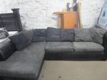 Microfiber and Leather Sectional