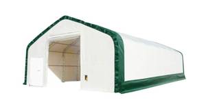 lot 1850 image: 2024 Unused Double Truss Storage Shelter W40xL80xH23 Retail $25,999