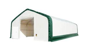 lot 1851 image: Unused 2024 Double Truss Storage Shelter W30xL60xH20 Retail $13,299
