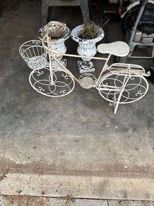 lot 25 image: Iron bicycle planter