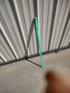 lot 1065 image: 3 ft freedom seed company square plastic yardstick