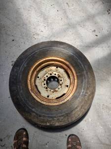 lot 1101 image: tractor tire and wheel tires flat