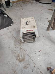 lot 1132 image: pet Porter dog crate plastic
