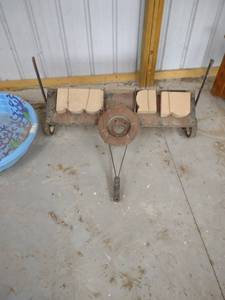 lot 1306 image: yard aerator pull behind mower