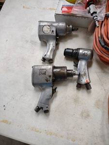 lot 1339 image: three pneumatic Air tools