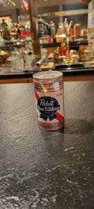 lot 2023 image: 7 fl oz Pabst Blue Ribbon bear can unopened.