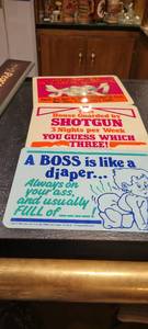 lot 2106 image: Three plastic signed