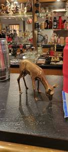 lot 2132 image: Brass deer.
