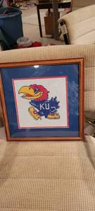 lot 2138 image: 13 12  13 12 J Hawk cross stitch picture.