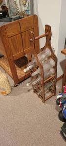 lot 2163 image: Wine rack and bottles