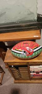 lot 2170 image: Kansas City Chiefs metal football bank.