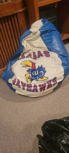 lot 2183 image: Kansas jayhawk bean bag chair