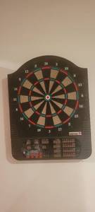 lot 2220 image: Dart board with darts