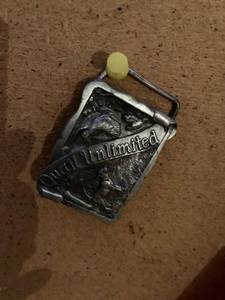lot 3049 image: quail unlimited belt buckle